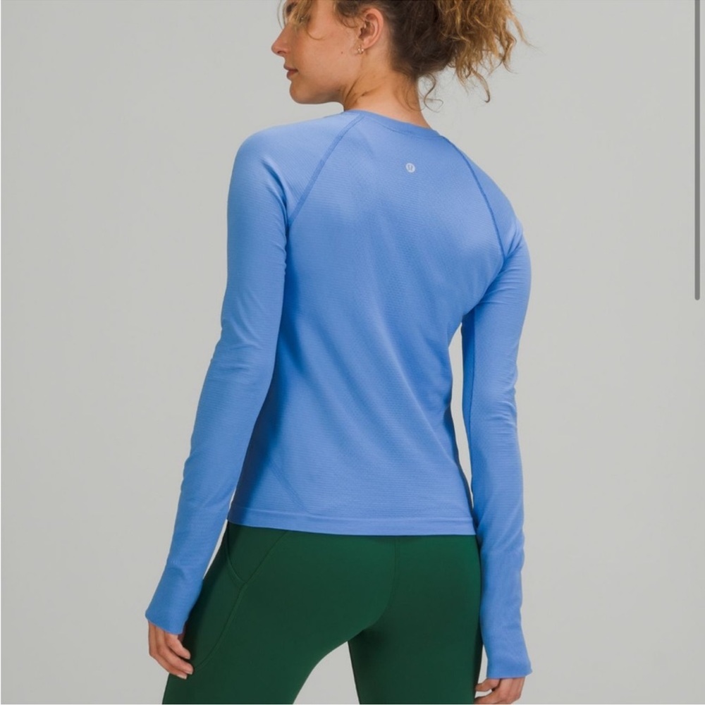 Lululemon Blue Nile Swiftly Tech Long Sleeve 2.0 Race Length Shirt